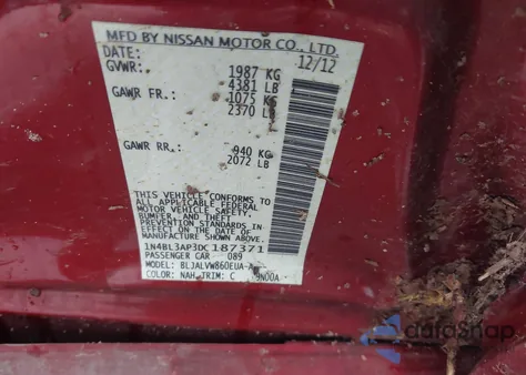 2013 Nissan Altima 3.5 Sl from USA, damaged, VIN 1N4BL3AP3DC187371